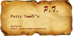 Peitz Tamás névjegykártya